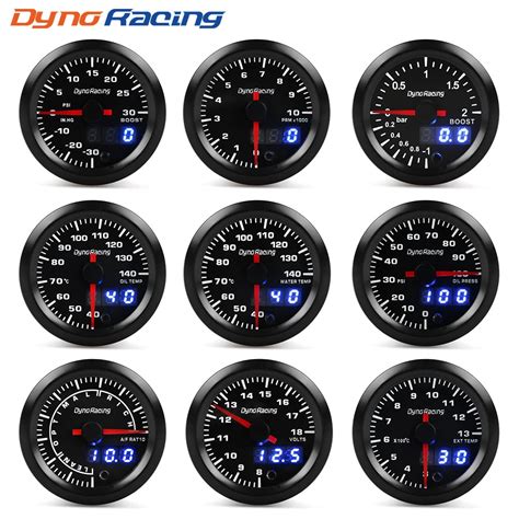 Dynoracing Mm Colors Led Dual Display Boost Water Oil Temp Oil