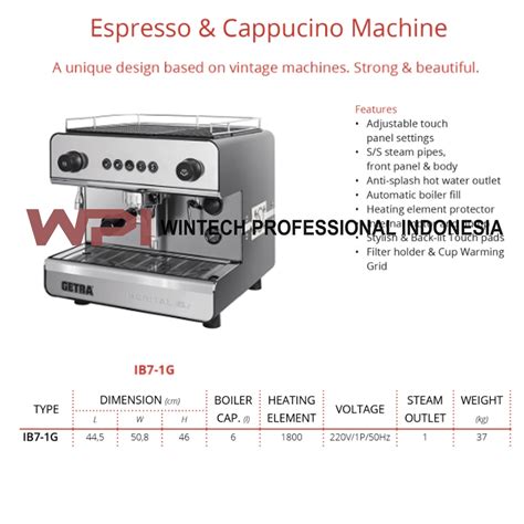 Jual Getra IBERITAL IB7 1G IB71G IB7 1G Professional Coffee Machine