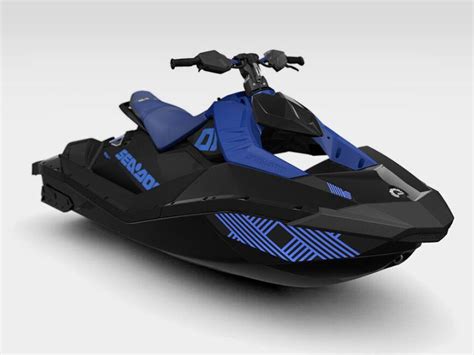 New 2023 Sea Doo Spark Trixx 2up Ibr Dazzling Blue Watercraft In