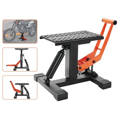 VEVOR Dirt Bike Lift Stand, Motorcycle Jack Lift Stand 440 lbs Capacity and Hydraulic Lift ...