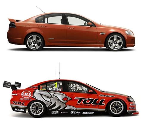 Holden Ve Commodore Road Car Vs Race Car The Rear Doors Of The Race