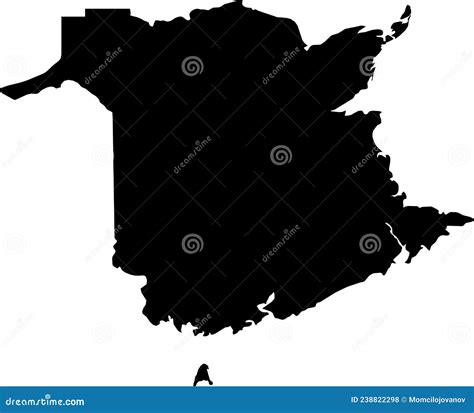 New Brunswick Administrative Map Cartoon Vector