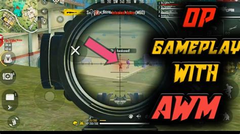 OP GAMEPLAY WITH AWM FREE FIRE BEST GAMEPLAY HEADSHOTS AWM KING