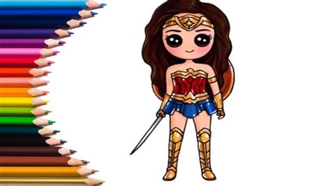 Como Dibujar A La Mujer Maravilla Kawaii How To Draw Wonder Woman