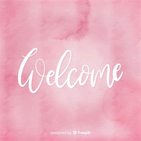 Free Vector | Welcome lettering design