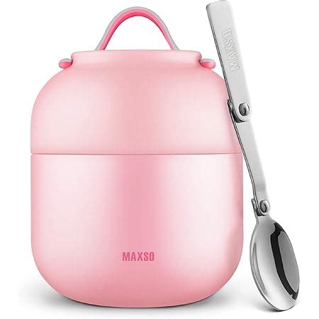 Logeeyar Hot Food Flasks Soup Thermos Flask Vacuum Insulated 500ML Stainless Steel Hot Food Jar