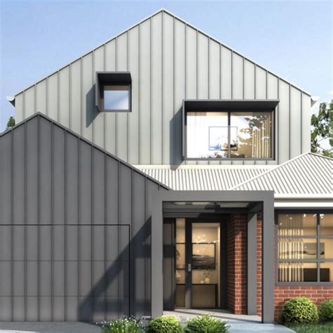 colorbond steel modern house facade design contemporary metal siding
