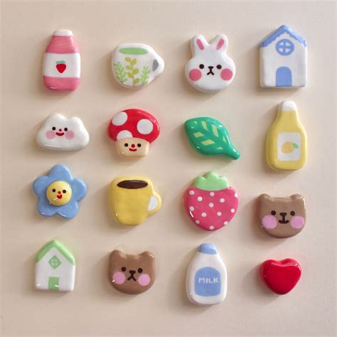 Handmade Clay Pins Diy Clay Crafts Polymer Clay Crafts Cute Clay