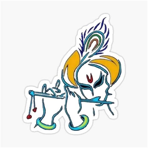 God Krishna Sticker For Sale By Kumarisupriya Redbubble