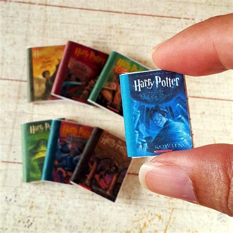 7x Miniature Harry Potter Books 1:12 scale | Harry potter books series ...