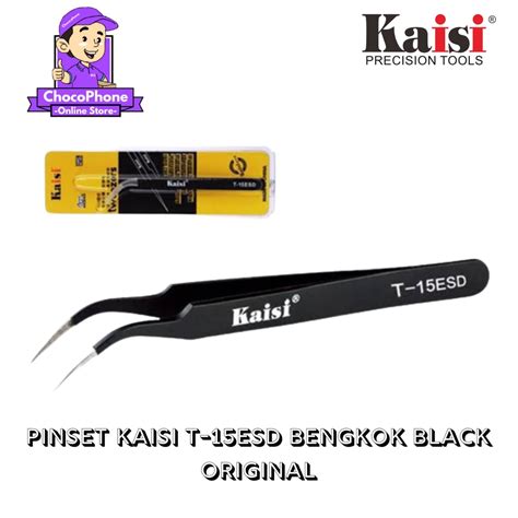 Jual PINSET KAISI T 11ESD LURUS T 15ESD BENGKOK BLACK ORIGINAL Shopee