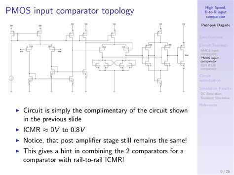 Design Of A High Speed Rail To Rail Input CMOS Comparator PPT