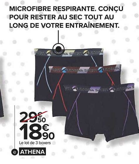 Promo Le Lot De Boxers Athena Chez Carrefour Icatalogue Fr