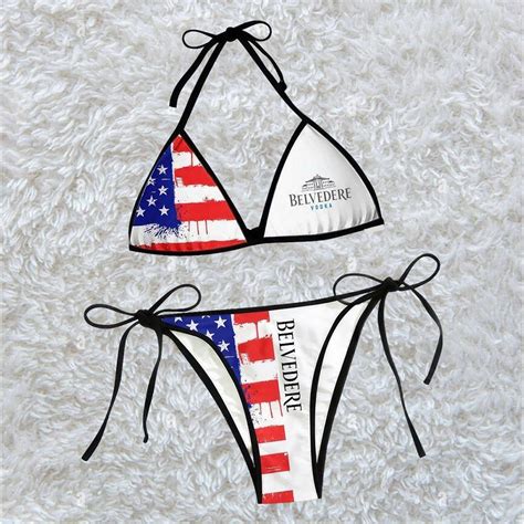 Belvedere American Flag Triangle Beach Bikini