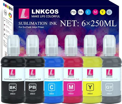 Amazon LNKCOS 6250ML Sublimation Ink For Epson EcoTank ET 8500 ET