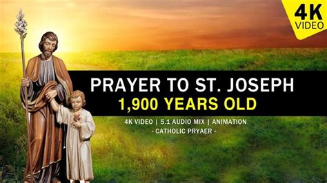 PRAYER TO ST. JOSEPH 1,900 YEARS OLD | 4K VIDEO - YouTube in 2021 ...