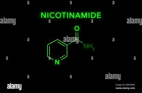 Nicotinamide Also Known As Vitamin B3 Molecular Structure Symbol Stock