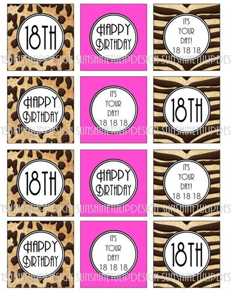 Animal Print Diy For An 18th Birthday Love It 18th Birthday Printable