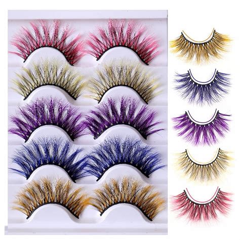 Amazon Reusable Self Adhesive Natural Eyelashes 5 Pairs Of