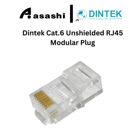 Dintek Cat Unshielded Rj Modular Plug Shopee Malaysia