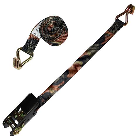 1 Inch Custom CAMO Ratchet Strap With Wire Hooks RatchetStrapsUSA