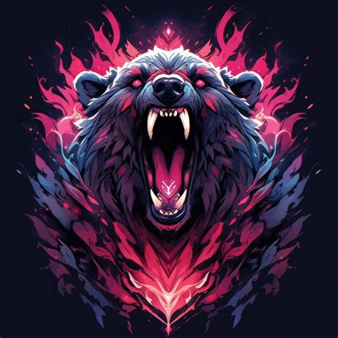 Gr Fico De Dise O De Oso Para Camiseta Foto Premium