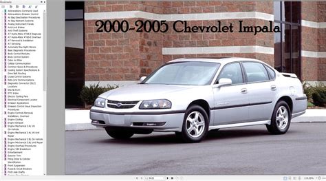 2000 2005 Chevrolet Impala Service And Repair Manual PDF