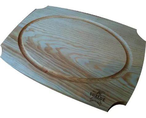 Plato Tabla Madera Carnes 24x35 Cm Jgo 10 Pzas Estilo Tokio