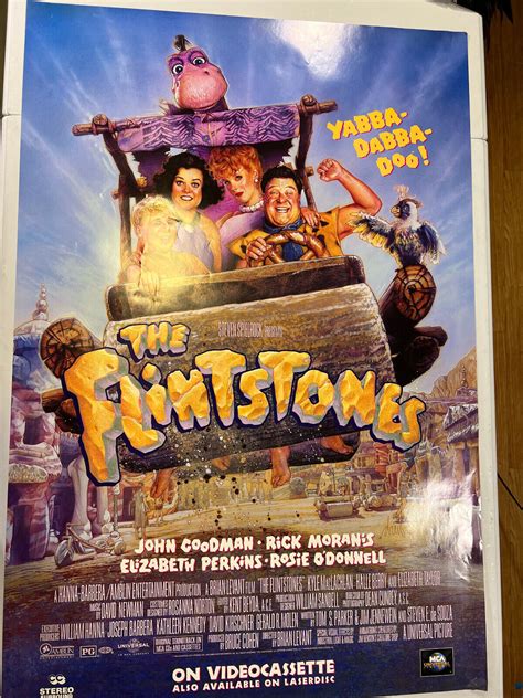 Flintstones 1994 Movie Poster VHS Video Store Authentic 27x40" John ...