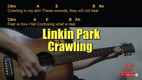 Linkin Park Crawling Guitar Chords Cover Youtube