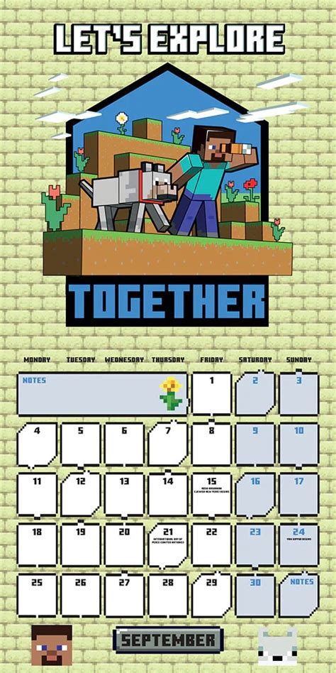 Minecraft Calendar – Pop Stop