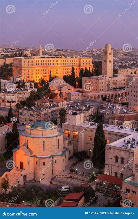 Jerusalem Old City at Night, Israel Stock Image - Image of heritage ...