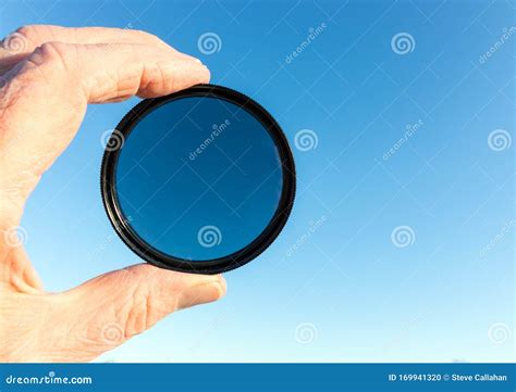 Circular Polarizer Filter Showing Effect on Blue Sky Stock Photo ...