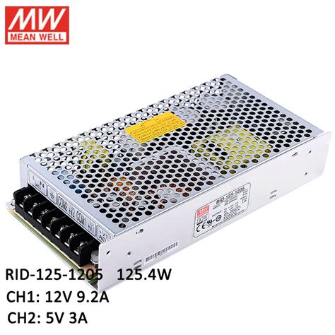 Mean Well Rid W Dual Output Isolated Switching Power Supply