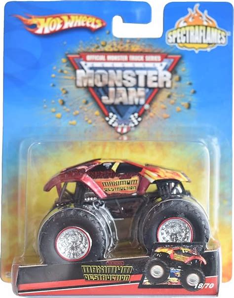 Amazon Hot Wheels Monster Jam Maximum Destruction Spectraflames 18 70 Toys Games