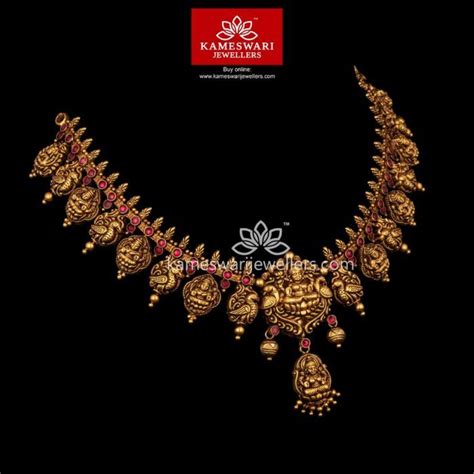 Deep Nakash Padmavathi Necklace Gold Necklace Designs Necklace