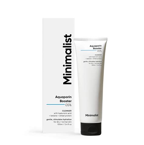 minimalist  aquaporin booster face wash  hyaluronic acid  dry