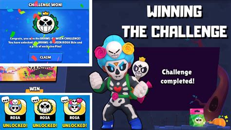 Winning The Brawl O Ween Rosa Challenge Brawl Stars Youtube