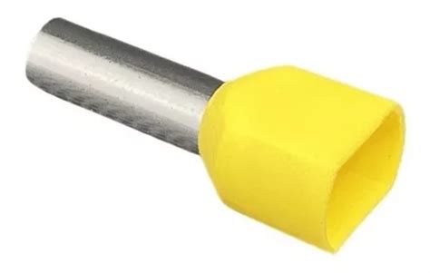 Terminal Tubular Ilh S Duplo Isolado Mm Amarelo Un Mercadolivre