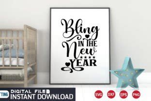 Bling In The New Year Svg Graphic By Jakariasheikh152003 Creative Fabrica