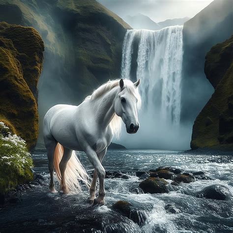 Wild Stallion Beauty in Untamed Freedom Digital Art by Daniel Dudgeon ...