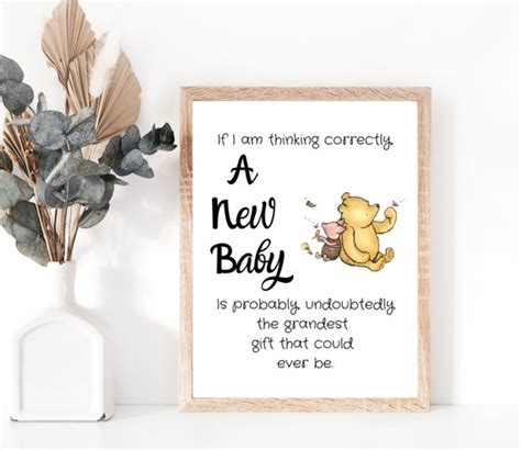 Classic Winnie the Pooh Quote Nursery New Baby Baby Shower - Etsy