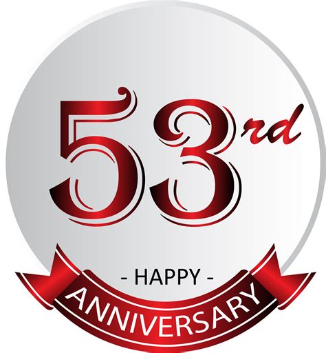 53rd Anniversary Celebration Label 13892426 Png