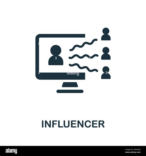 Influencer Icon Monochrome Sign From Social Media Marketing Collection