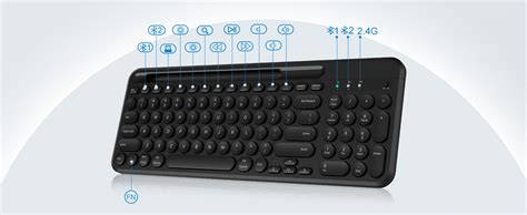 Cimetech Wireless Bluetooth Keyboard Dual Mode BT 5 1 2 4G Computer