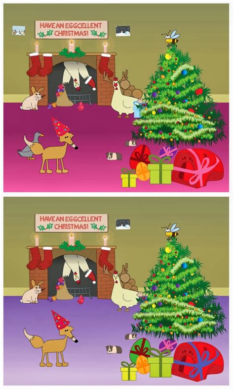 Spot The Difference Printable Christmas