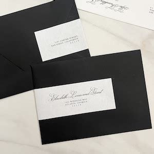 Diy Wedding Invitation Address Labels, Printable Romantic Script ...