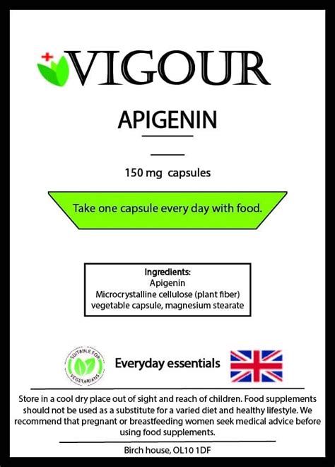 Apigenin - 120 High Strength 150mg Capsules : Amazon.co.uk: Health ...