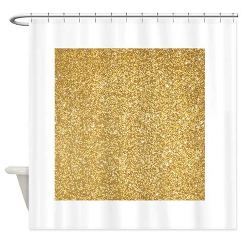 Gold Glitter Shower Curtain By Admin Cp62726417