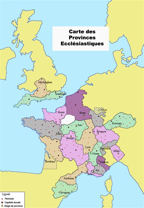 Carte Des Dioc Ses Et Archidioc Ses De France